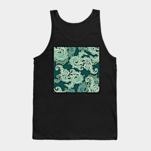 Ornate  leaves pattern Tank Top